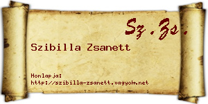 Szibilla Zsanett névjegykártya