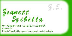 zsanett szibilla business card